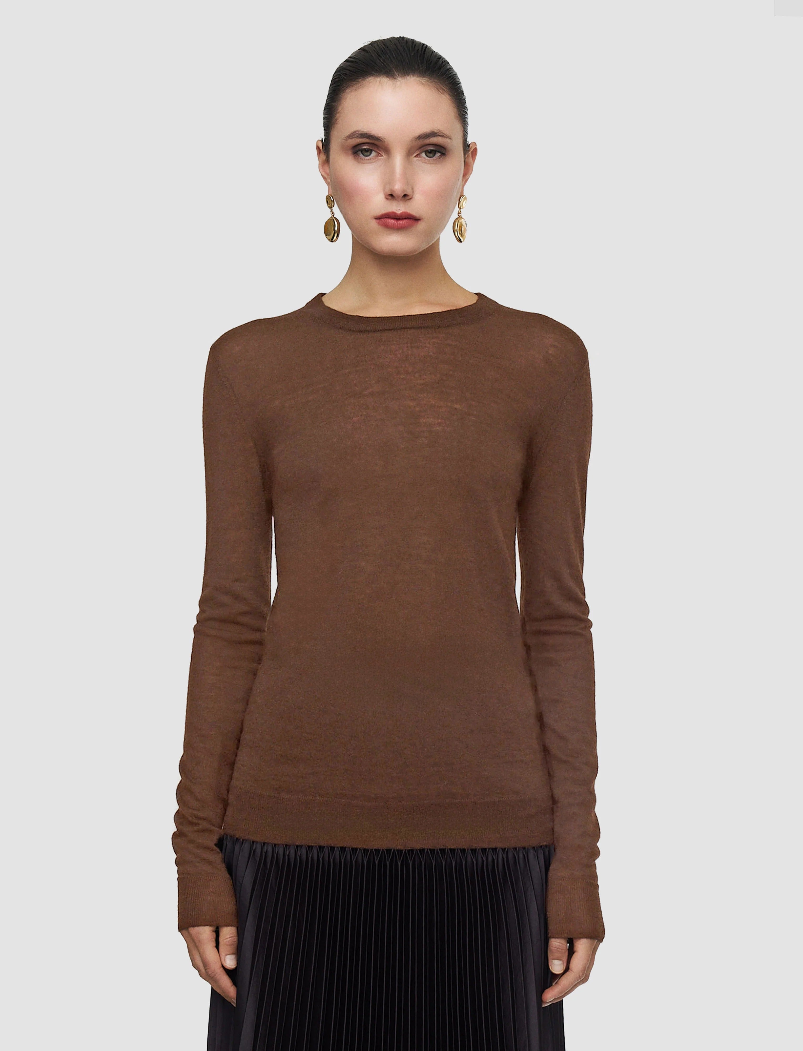 Cashair Round Neck Jumper-JOSEPH-Verso