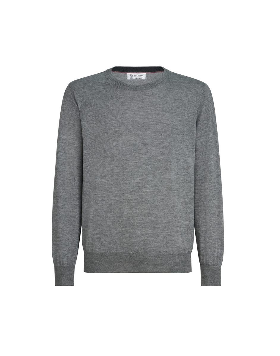 Cashmere and silk lightweight sweater-BRUNELLO CUCINELLI-Verso