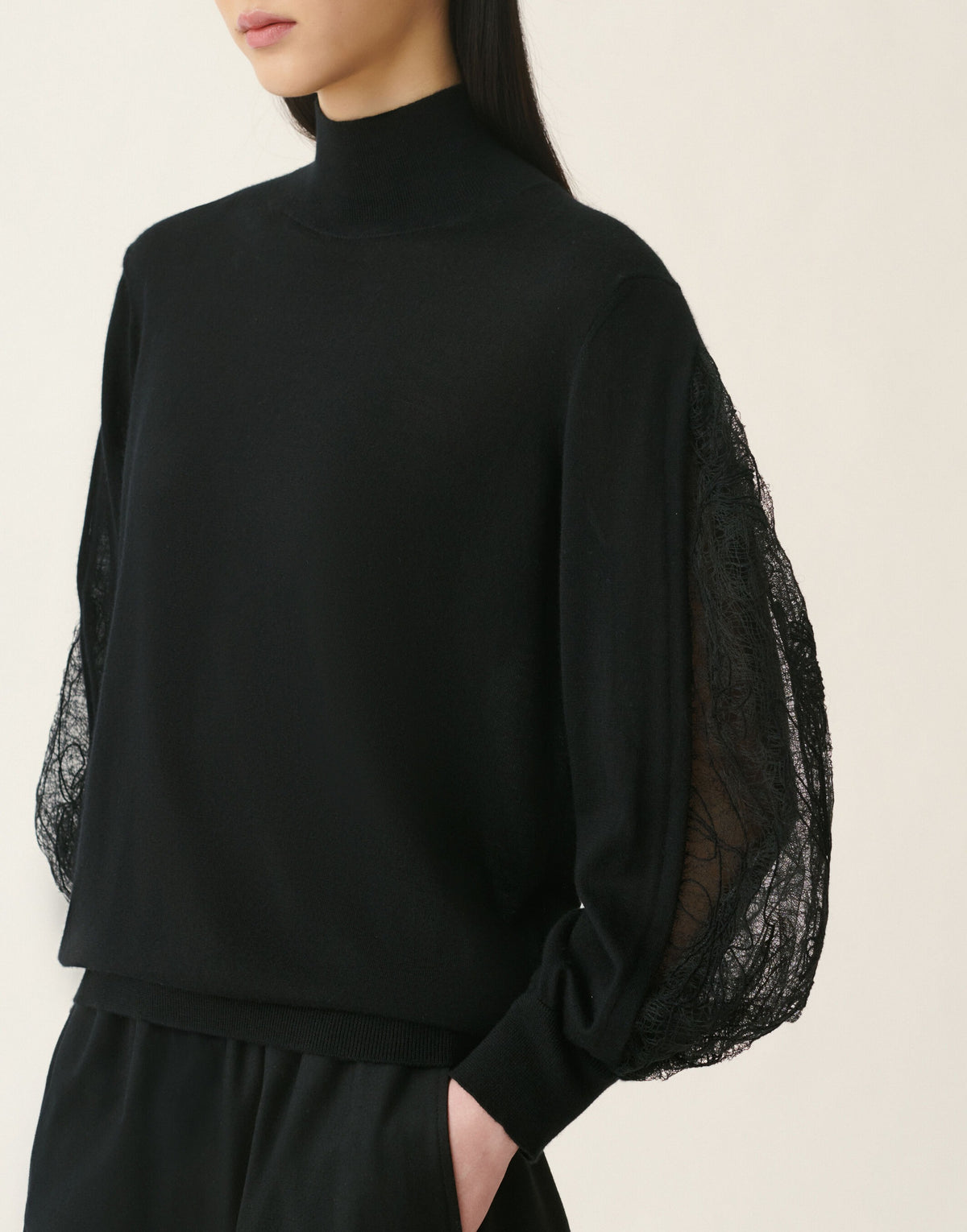 Cashmere and silk turtleneck sweater-FABIANA FILIPPI-Verso