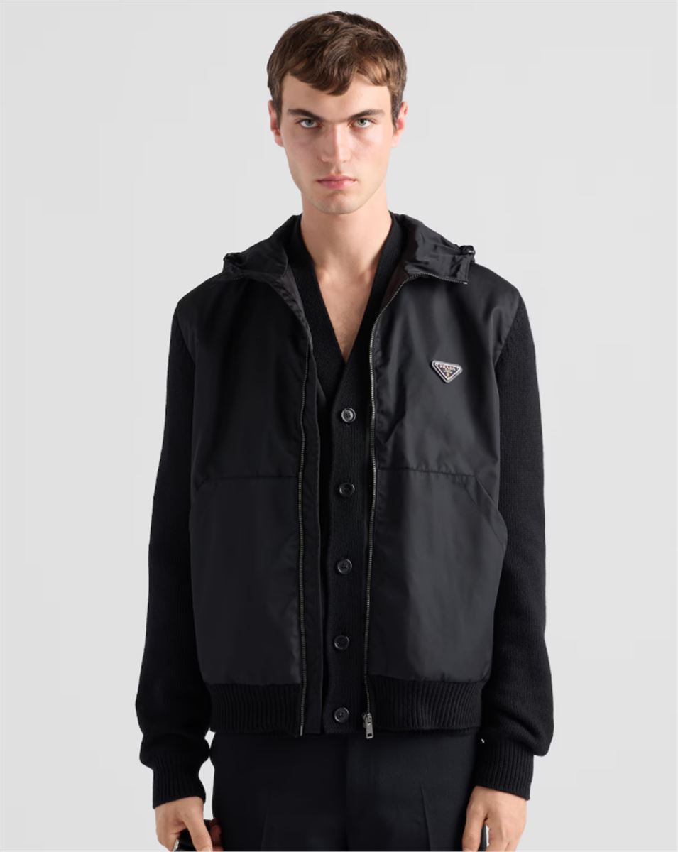 CASHMERE AND WOOL CARDIGAN -  PRADA -  Verso