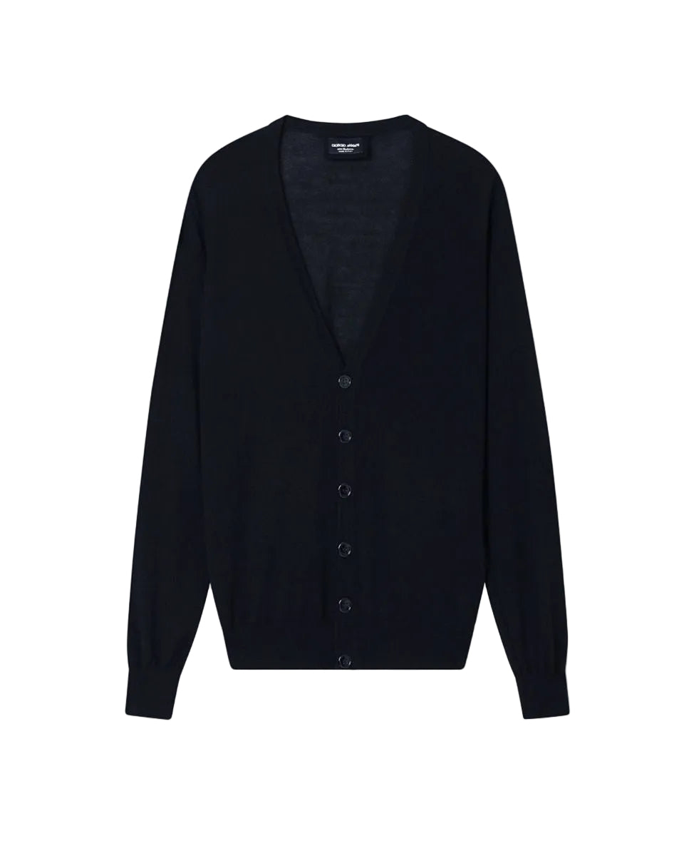 Cashmere cardigan with buttons-GIORGIO ARMANI-311815-48-Verso