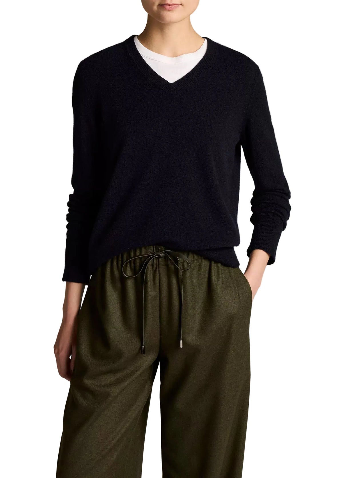 Cashmere casual v-neck sweater-VINCE-Verso