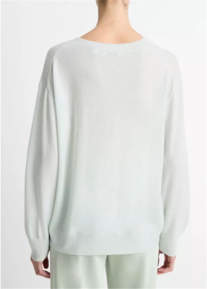 CASHMERE-SILK DEEP V-NECK SWEATER-VINCE-Verso