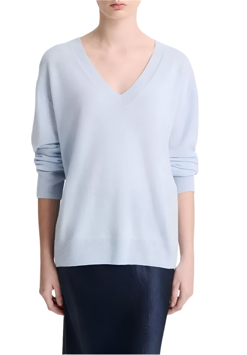 CASHMERE-SILK DEEP V-NECK SWEATER - VINCE - Verso