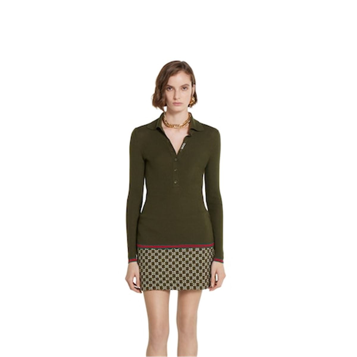 cashmere silk top with embroidery-GUCCI-Verso