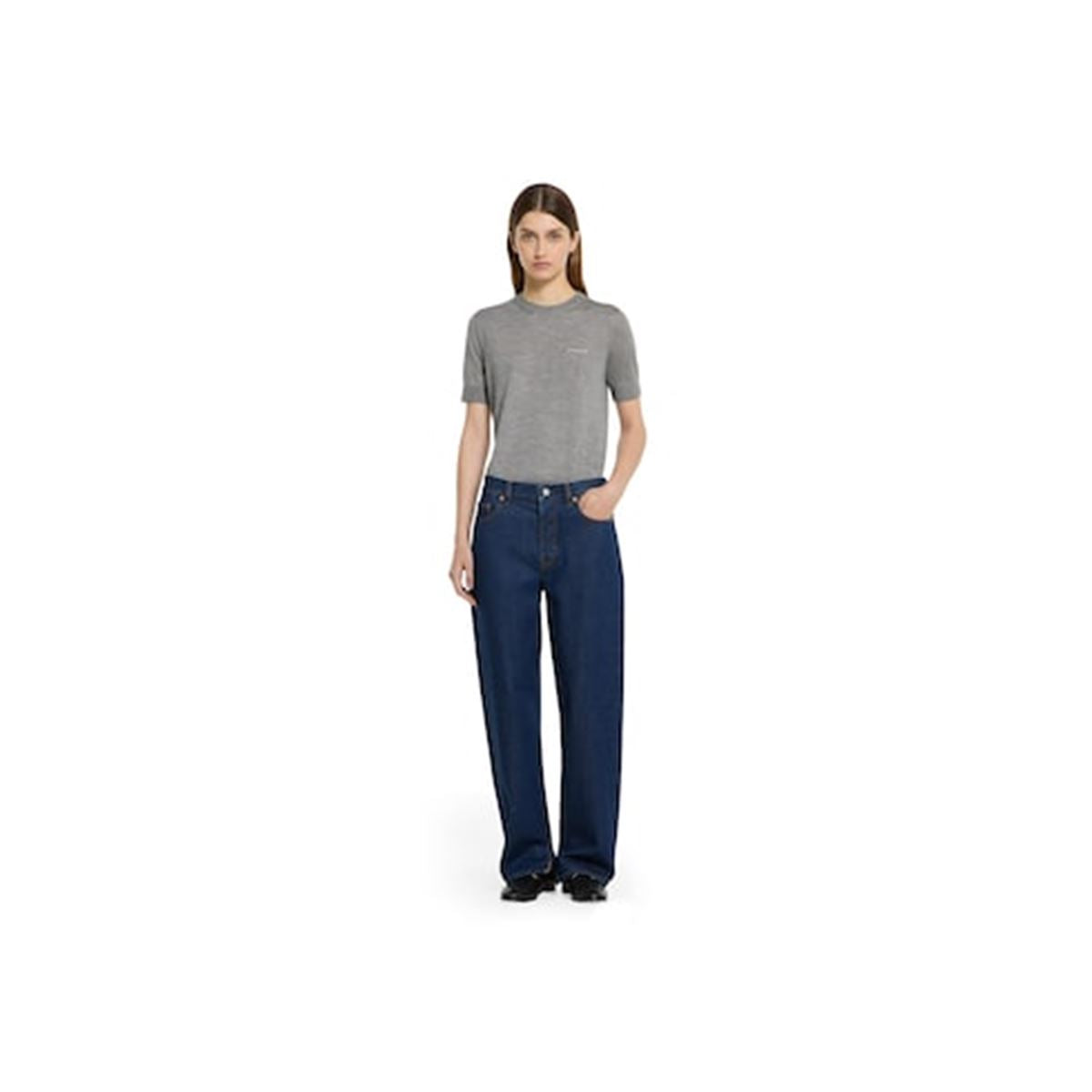 cashmere silk top with intarsia-GUCCI-Verso