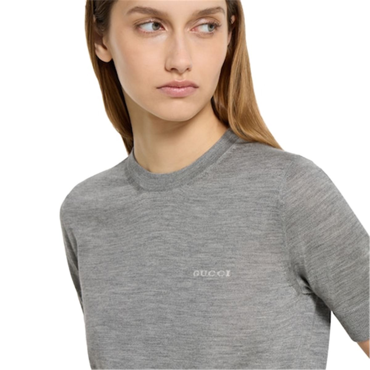 cashmere silk top with intarsia-GUCCI-Verso