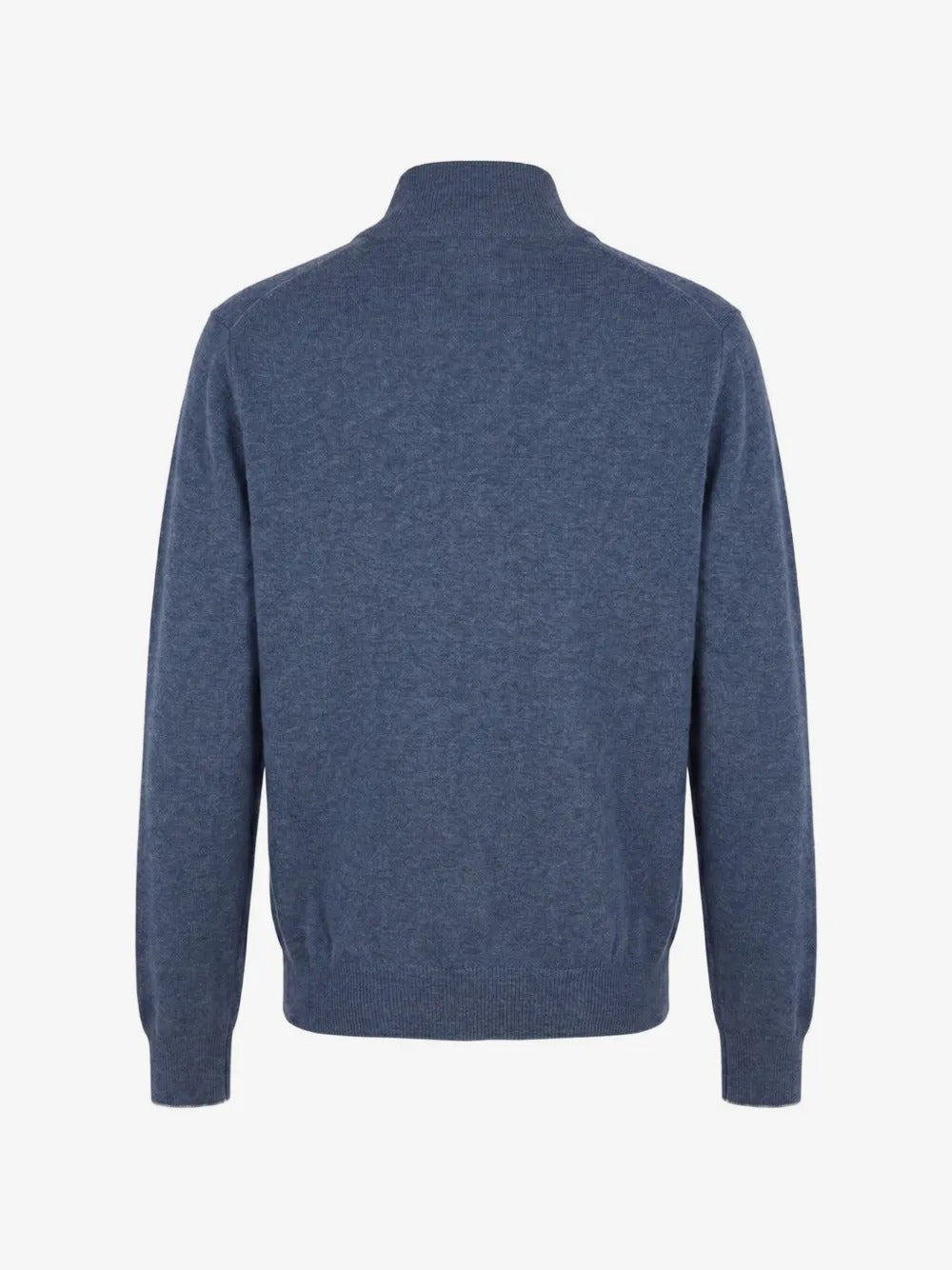 Cashmere sweater with half zip-BRUNELLO CUCINELLI-Verso