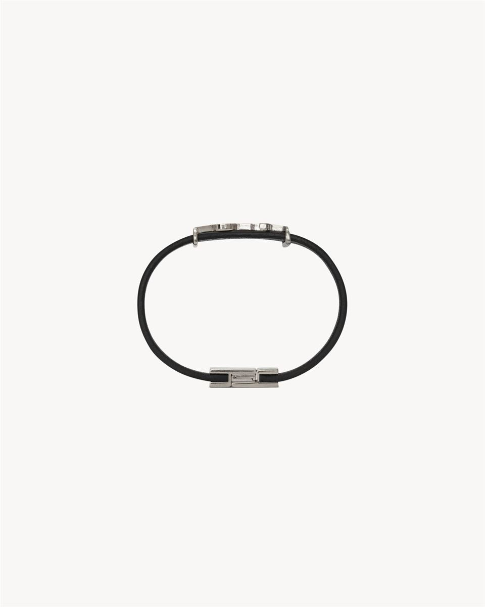 CASSANDRE BRACELET IN LEATHER -  SAINT LAURENT -  Verso
