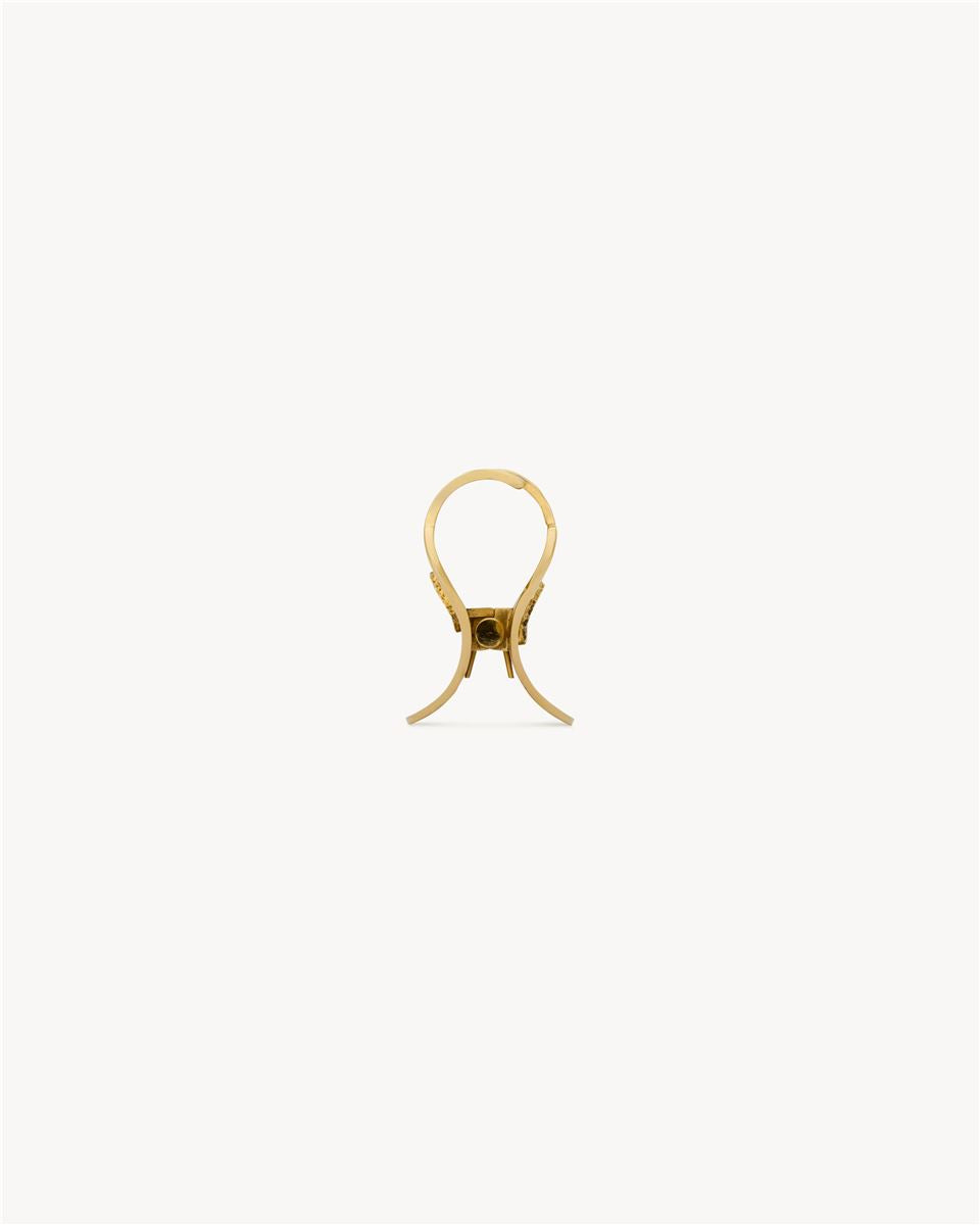 Cassandre claw clip in hammered metal-SAINT LAURENT-Verso