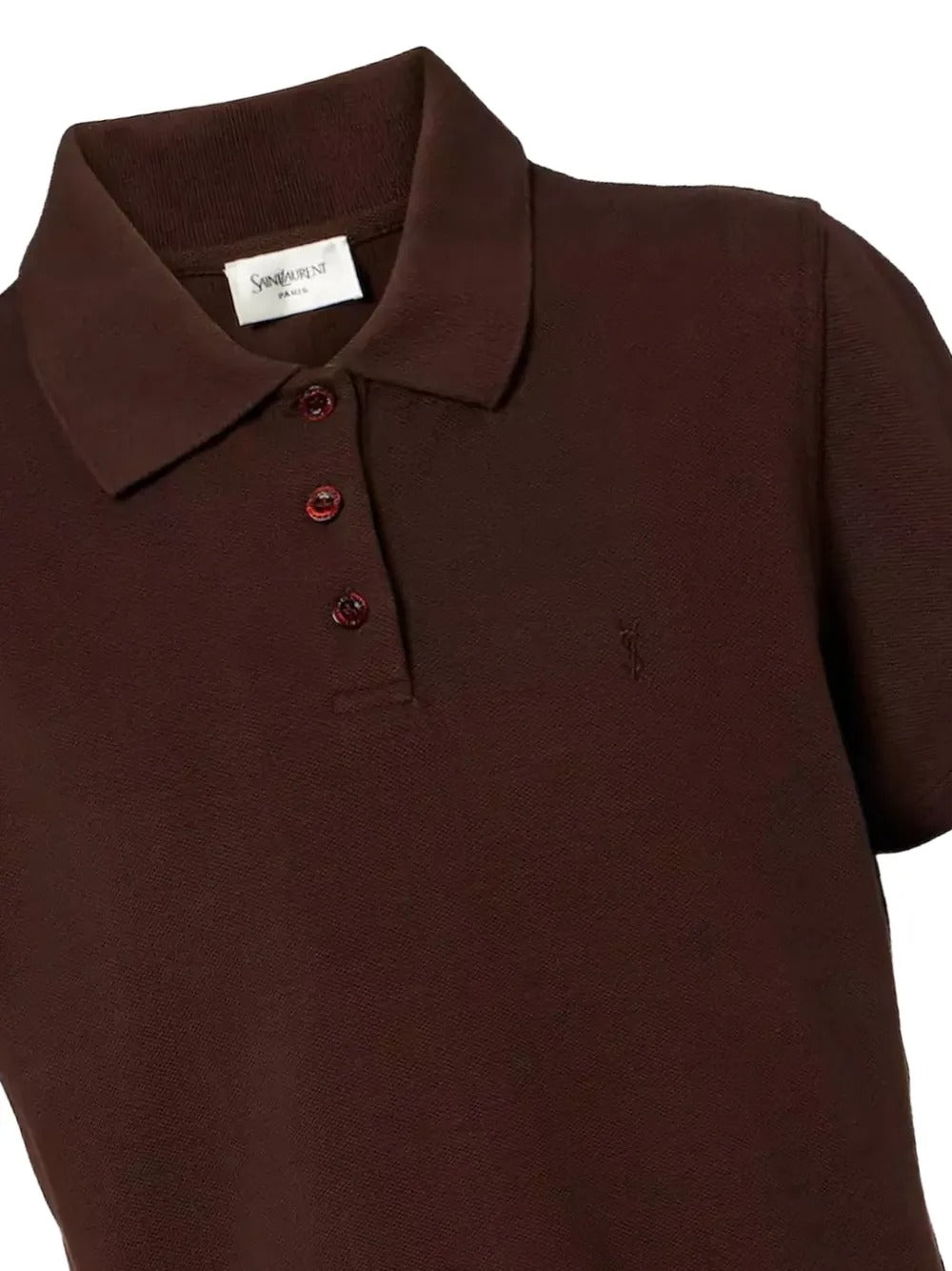 Cassandre cropped polo in cotton piqué