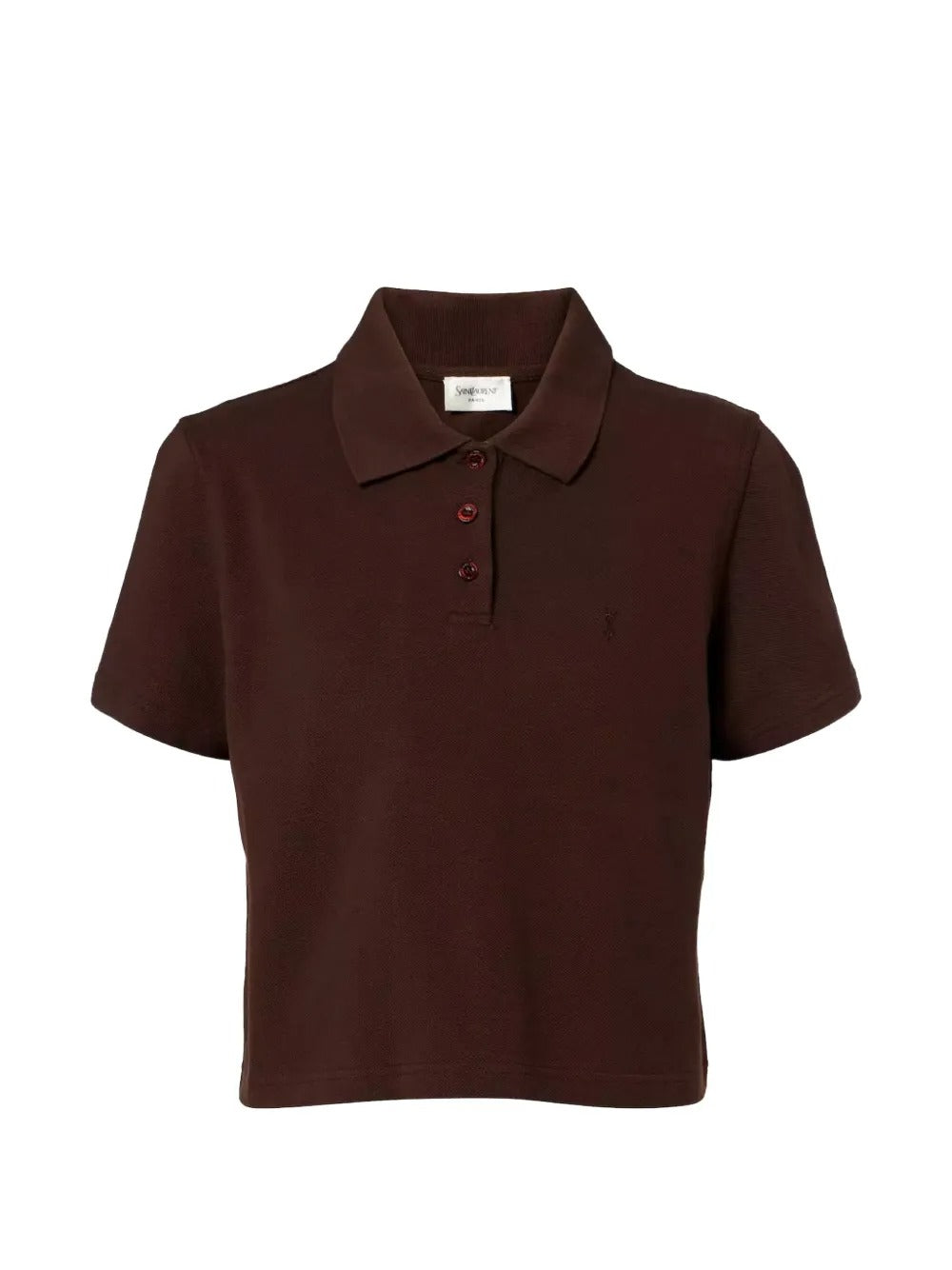 Cassandre cropped polo in cotton piqué