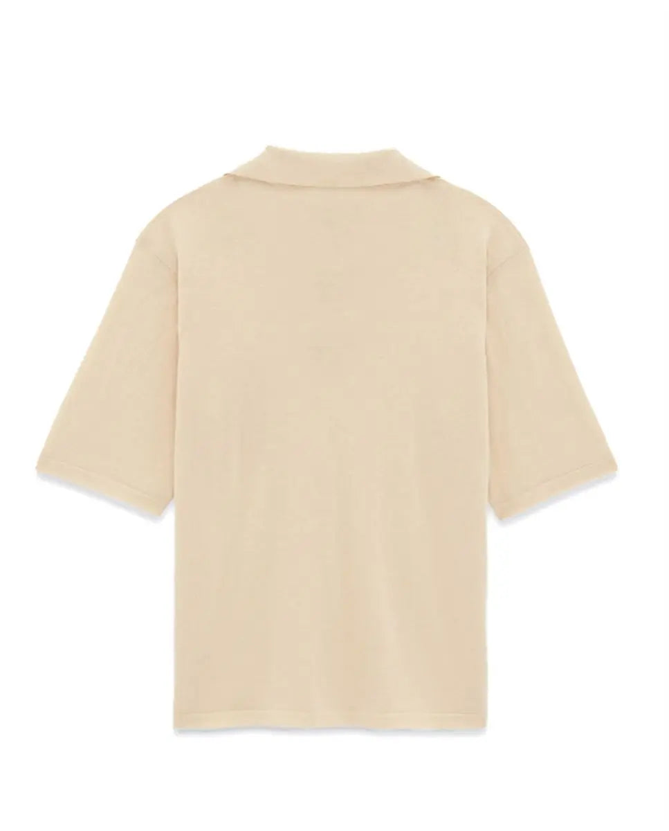 cassandre-embroidered wool polo shirt SAINT LAURENT