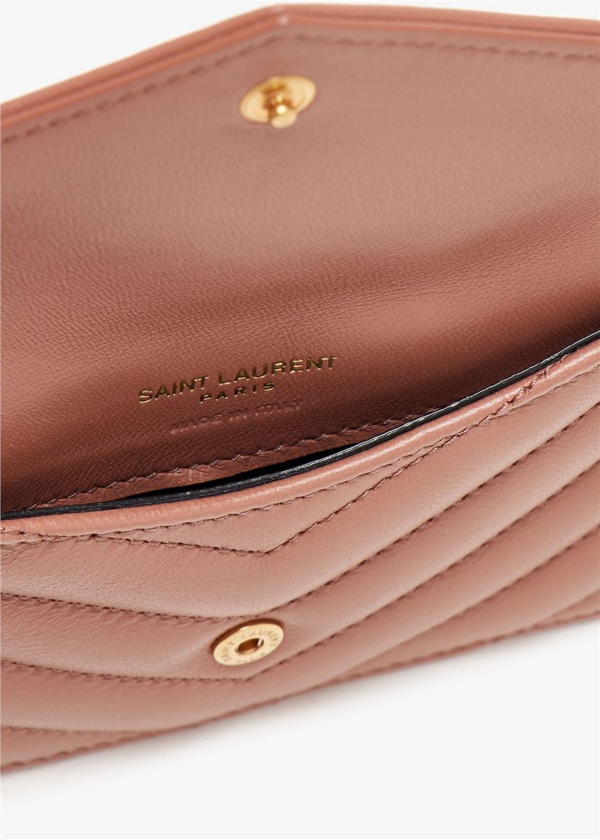 Cassandre Fragments Flap Card Case-SAINT LAURENT-Verso