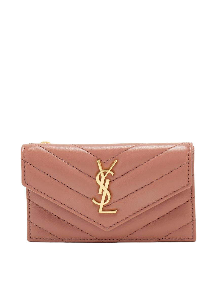Cassandre Fragments Flap Card Case-SAINT LAURENT-Verso
