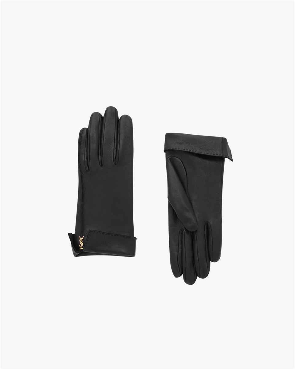 Cassandre gloves in leather-SAINT LAURENT-Verso