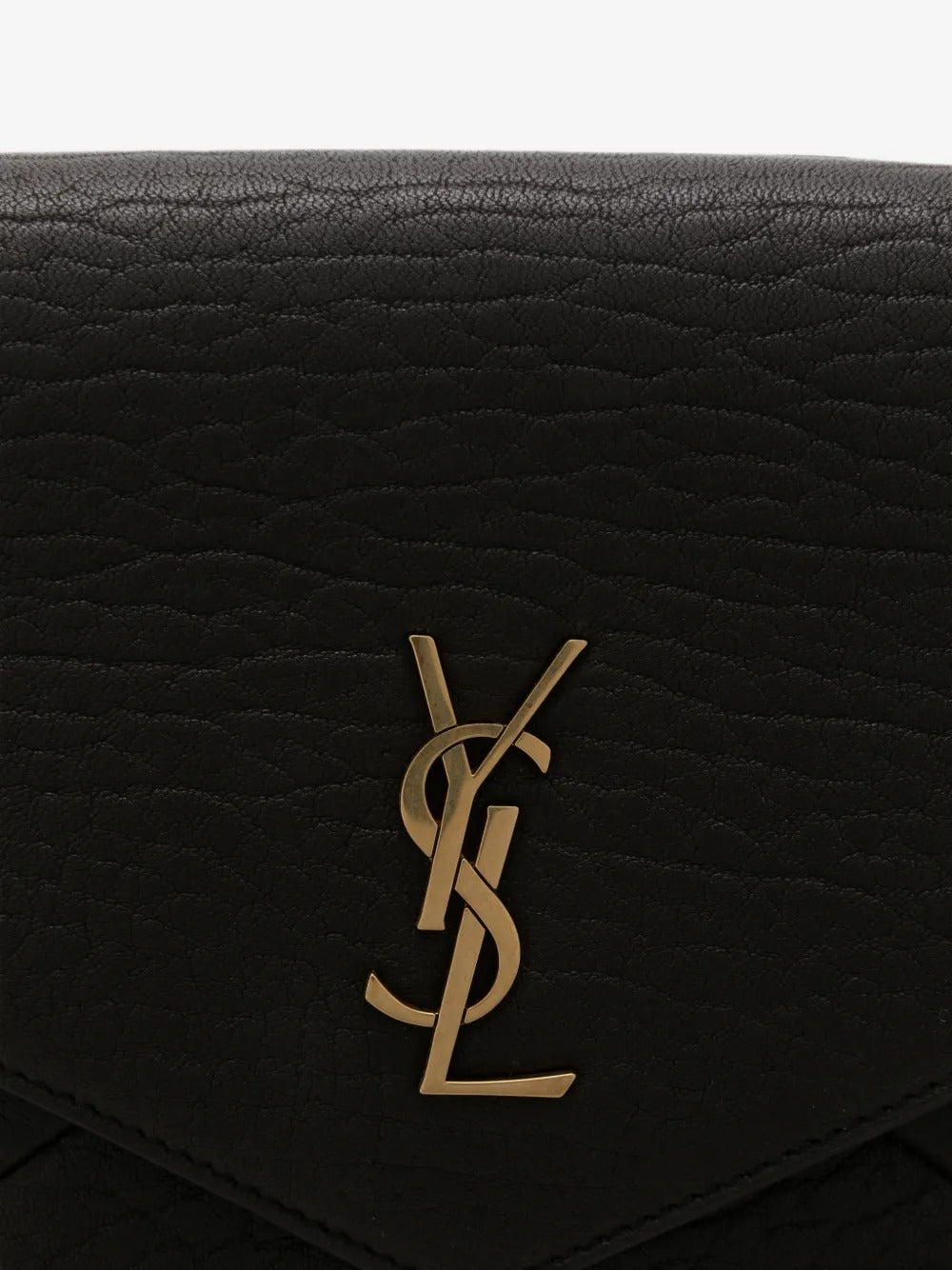 Cassandre Grained-Leather Clutch Bag-SAINT LAURENT-Verso