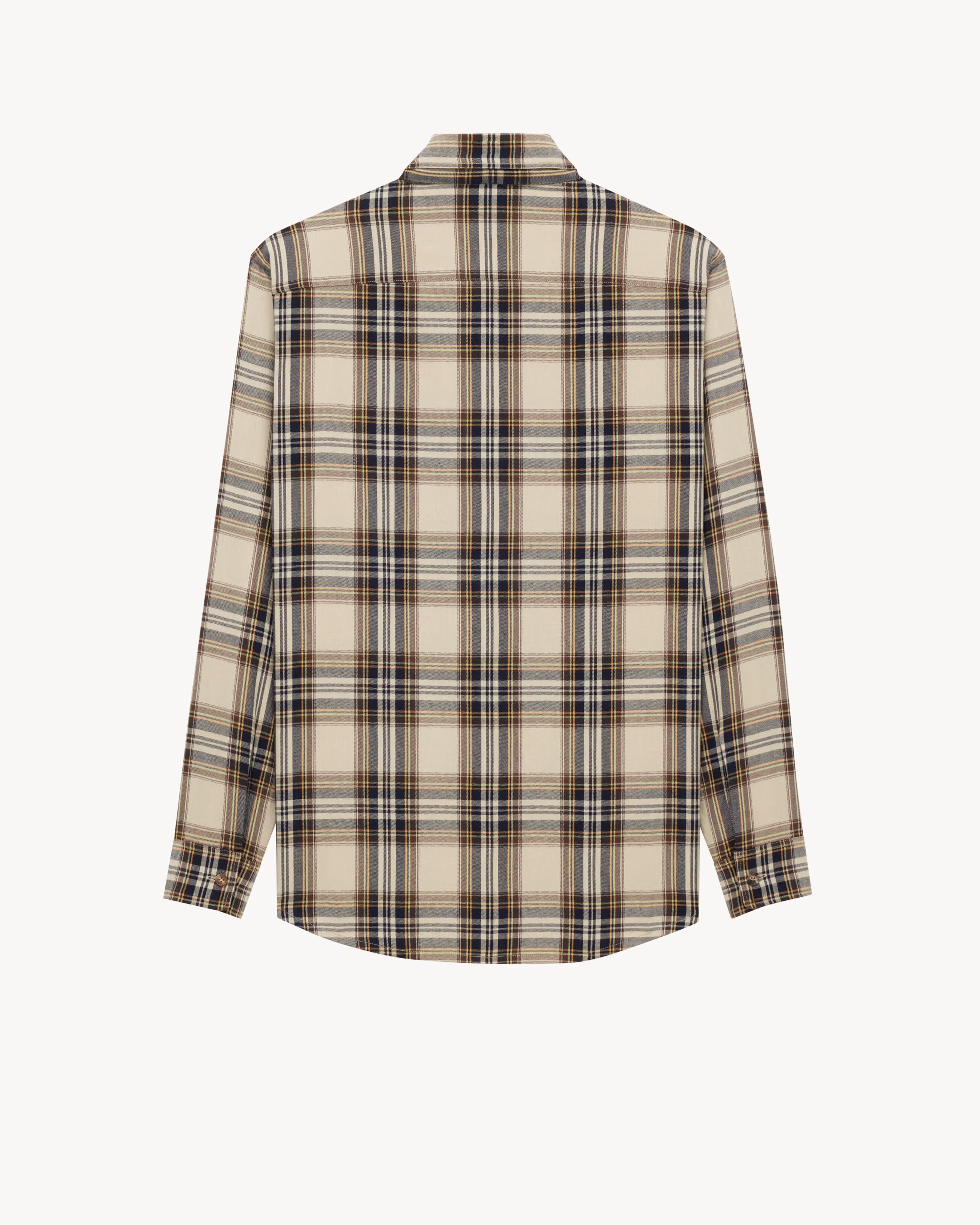 cassandre lavallière shirt in cotton tartan-SAINT LAURENT-Verso