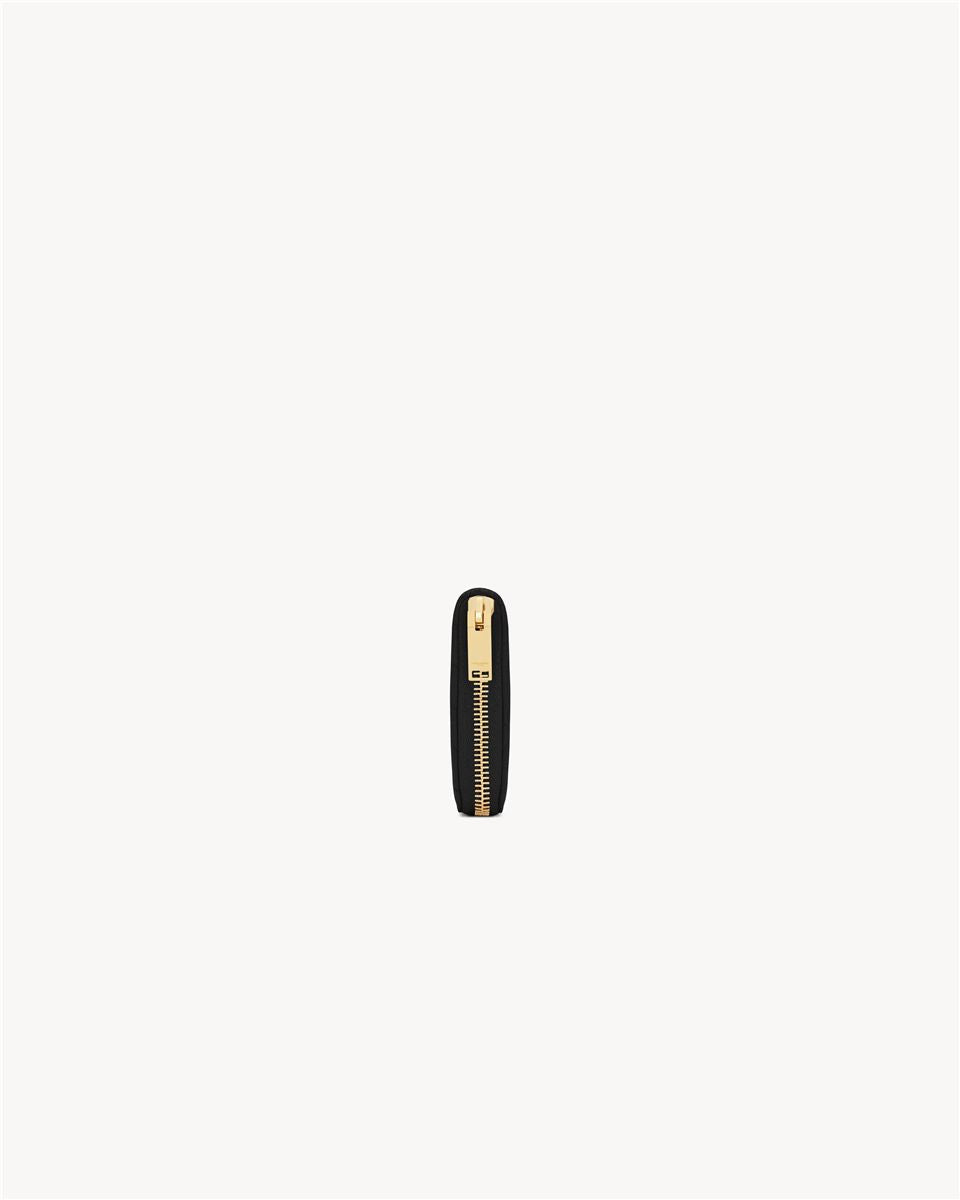 Cassandre matelassé zip around wallet in grain de poudre leather-SAINT LAURENT-Verso