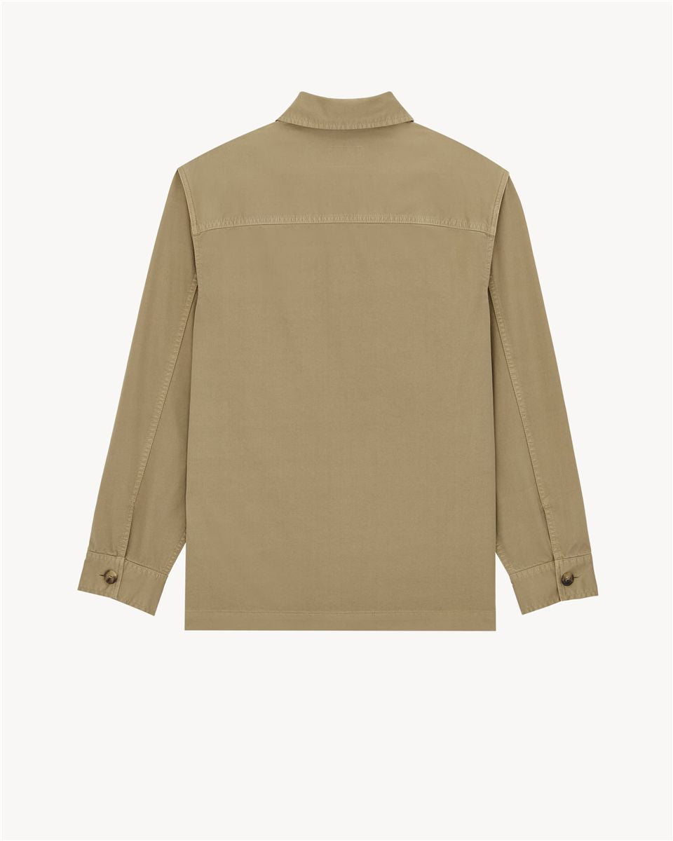 Cassandre overshirt in cotton linen gabardine-SAINT LAURENT-Verso