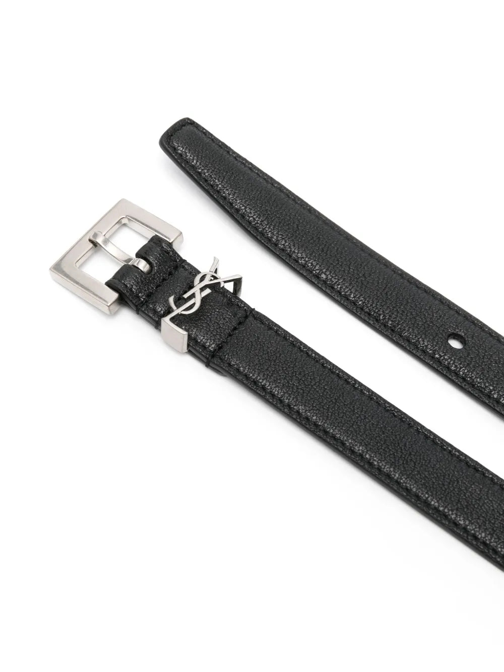 Cassandre-plaque leather belt-SAINT LAURENT-Verso