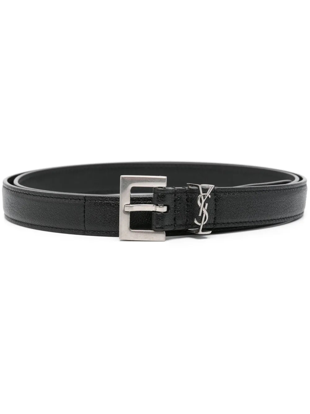 Cassandre-plaque leather belt-SAINT LAURENT-Verso