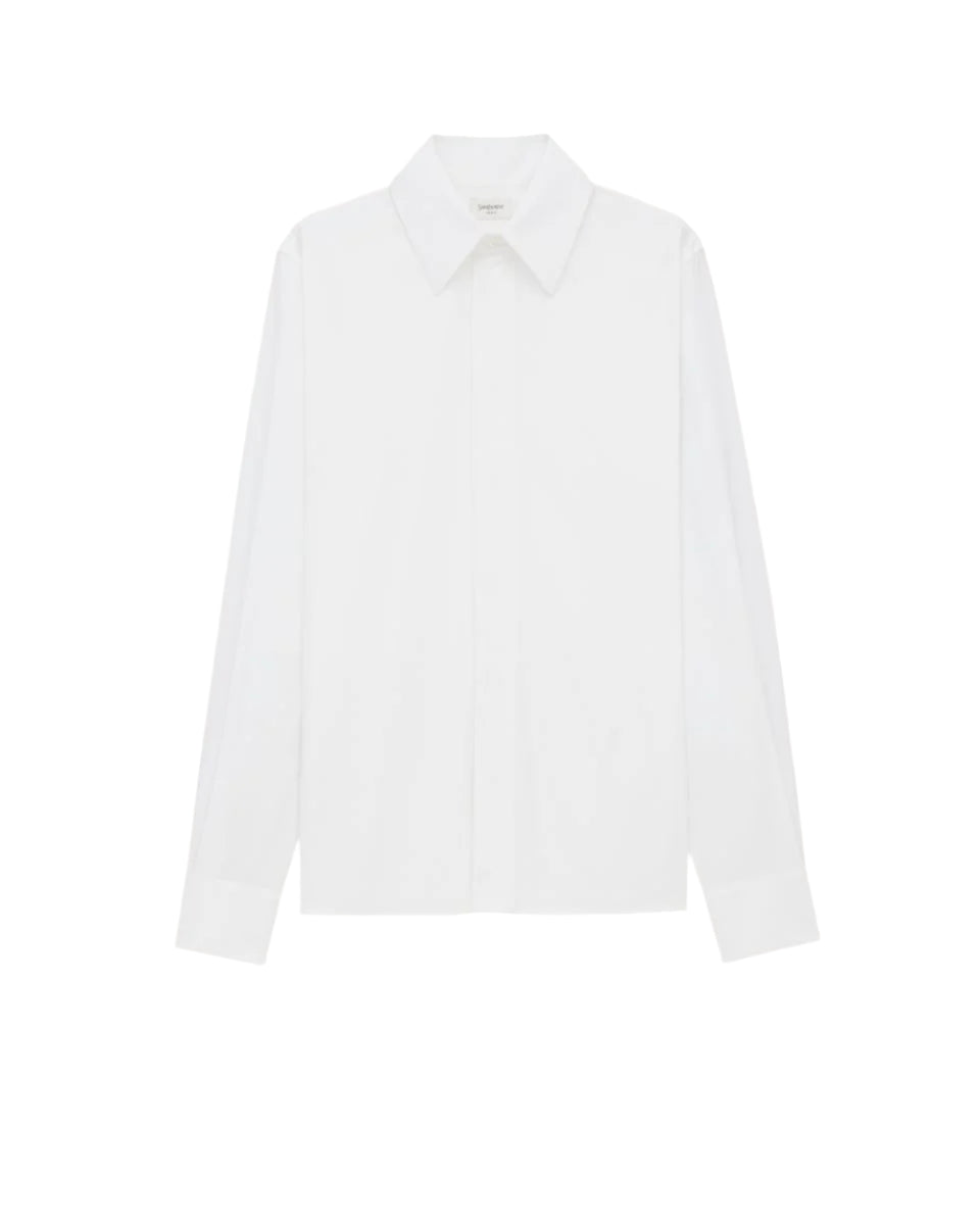 CASSANDRE SHIRT IN COTTON POPLIN-SAINT LAURENT-Verso