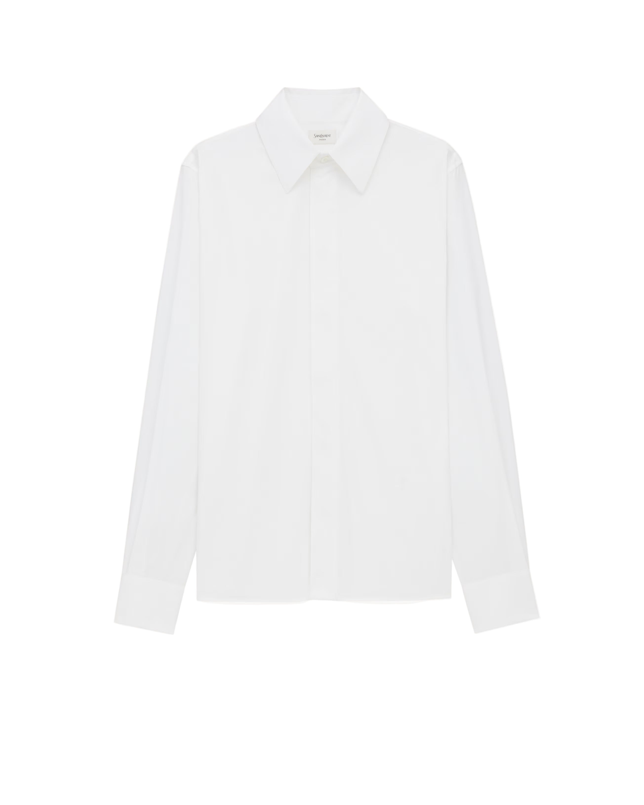 cassandre shirt in cotton poplin-SAINT LAURENT-Verso