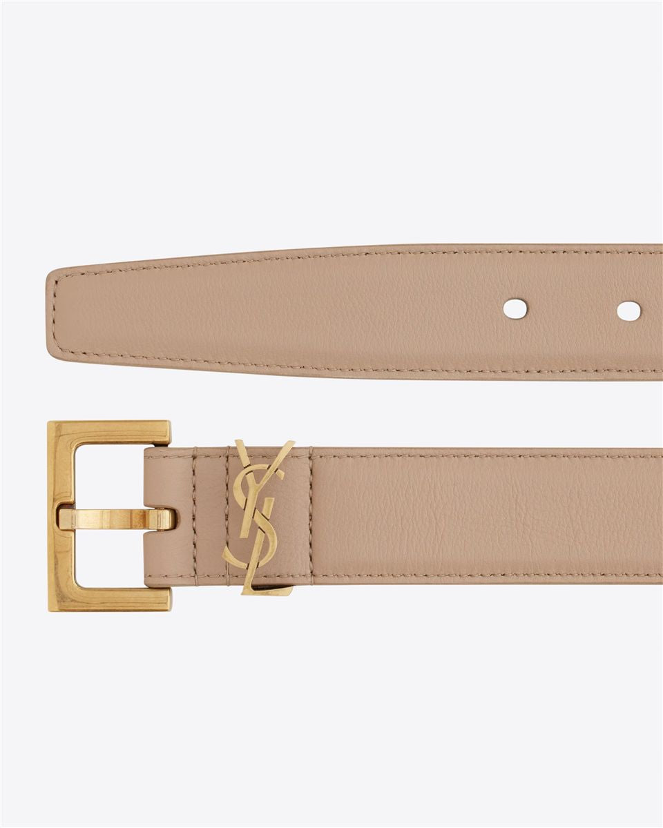 Cassandre thin belt in smooth leather-SAINT LAURENT-Verso