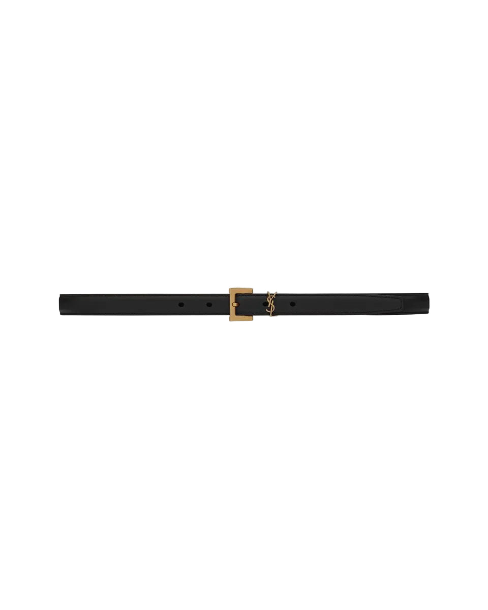 Cassandre thin belt in smooth leather-SAINT LAURENT-311043-75-Verso