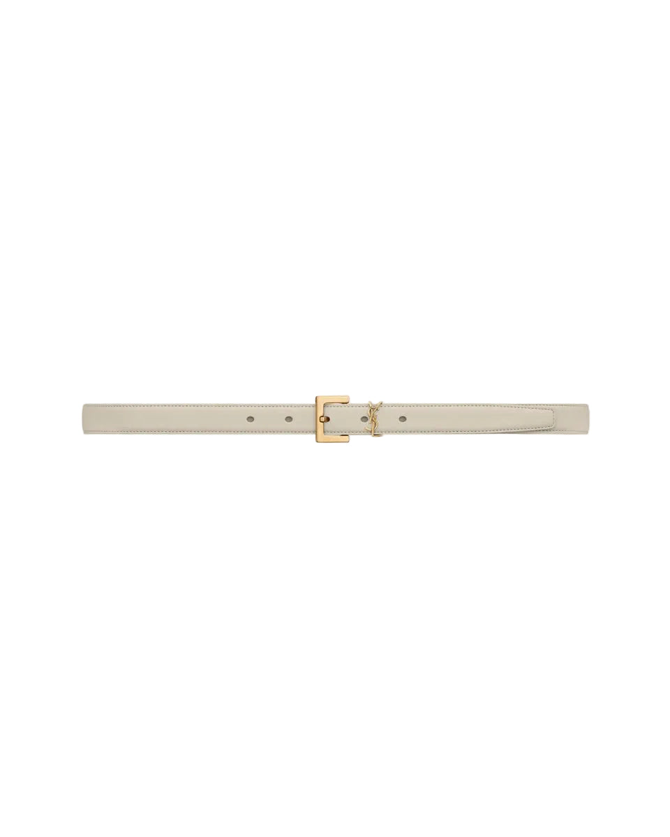 Cassandre thin belt in smooth leather-SAINT LAURENT-311044-75-Verso