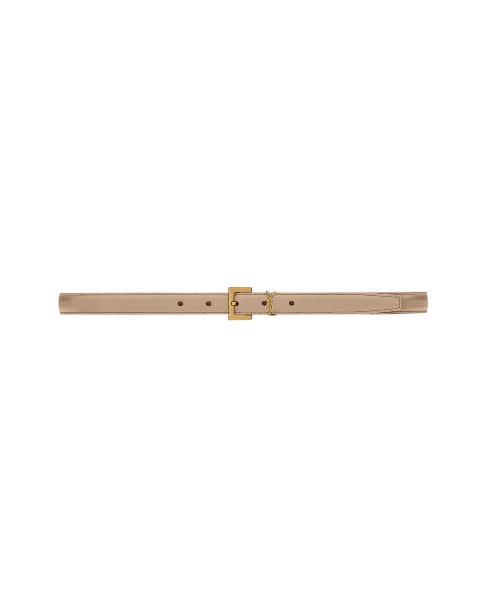 Cassandre thin belt in smooth leather-SAINT LAURENT-Verso