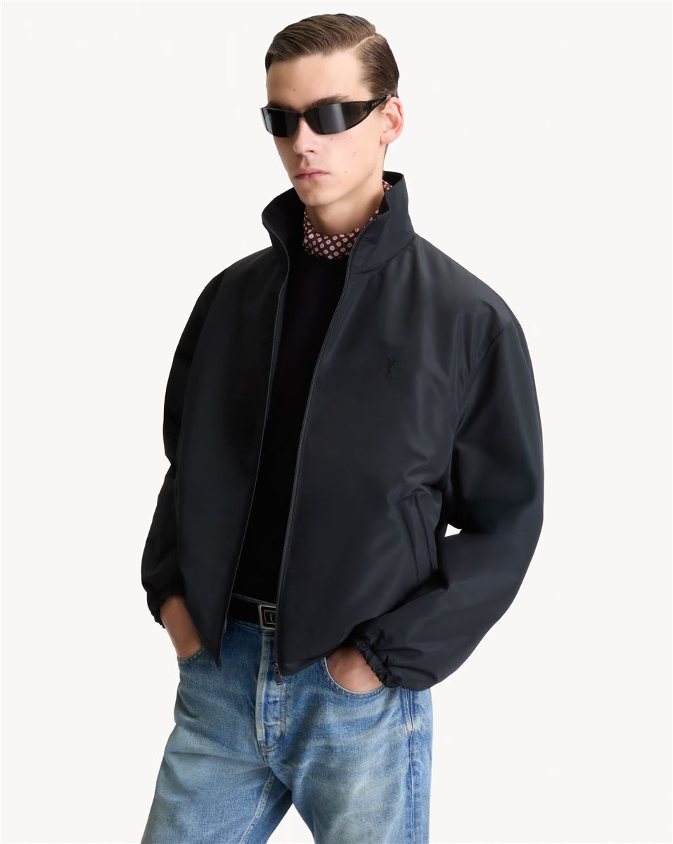 Cassandre windbreaker in taffeta-SAINT LAURENT-Verso