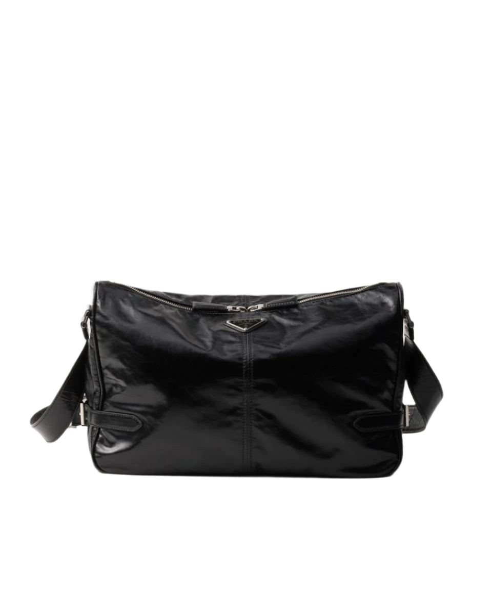 LEATHER SHOULDER BAG -  PRADA -  Verso