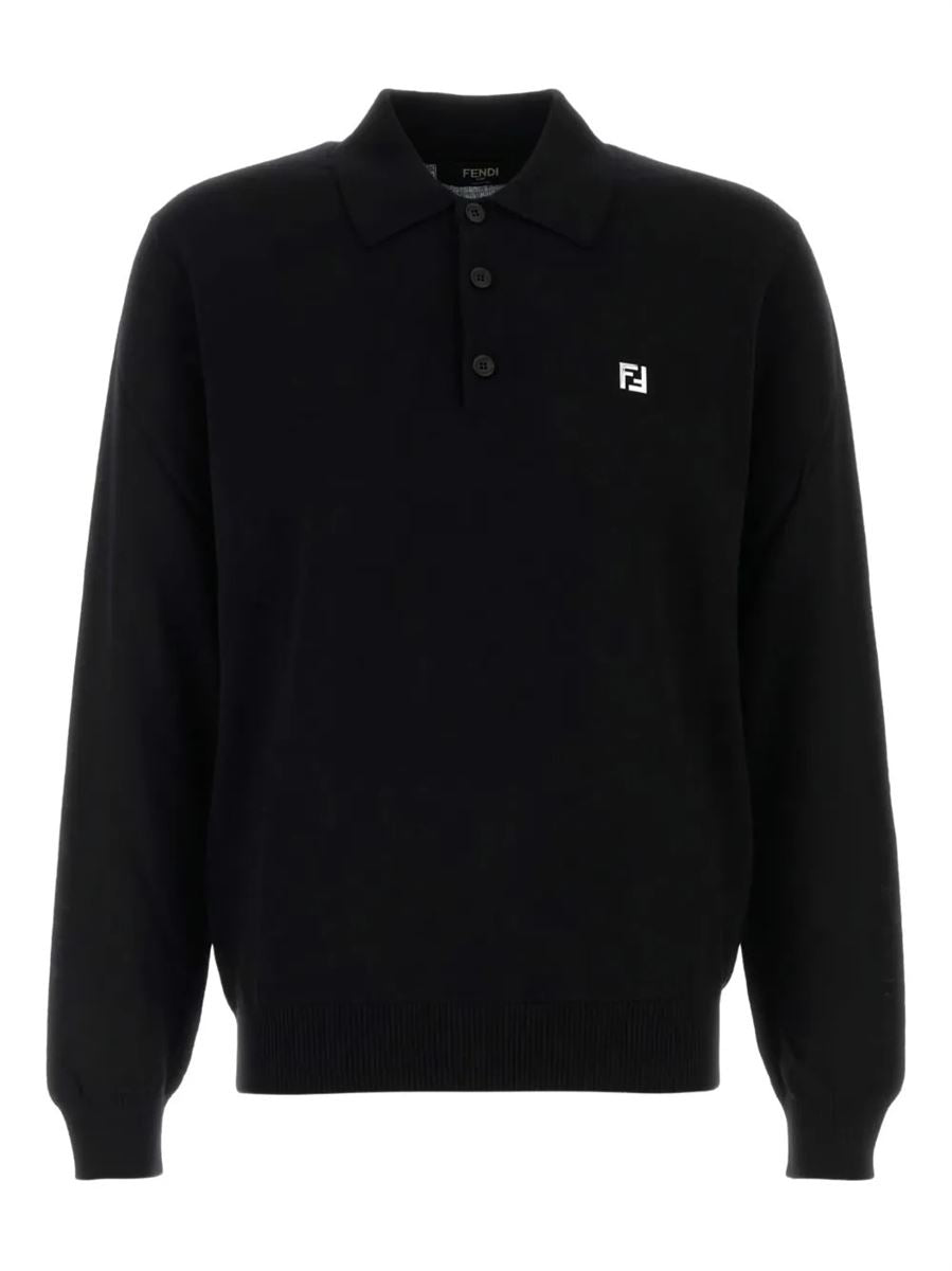 Virgin wool polo shirt
