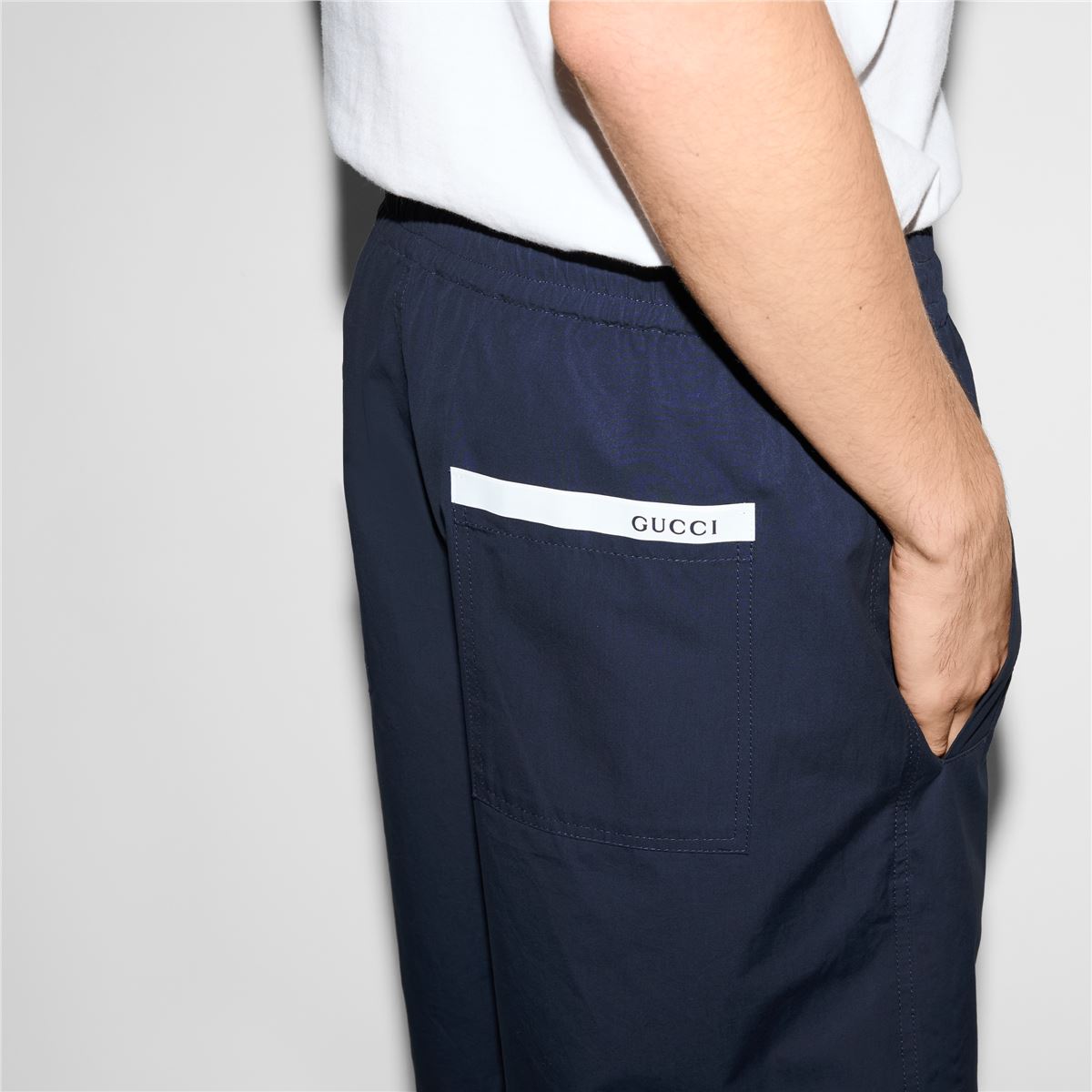 COTTON POPLIN SHORTS - GUCCI - Verso