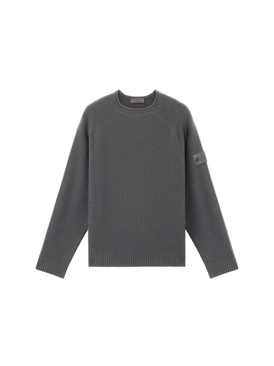 Mock neck jumper with raglan sleeves and ribbed trims