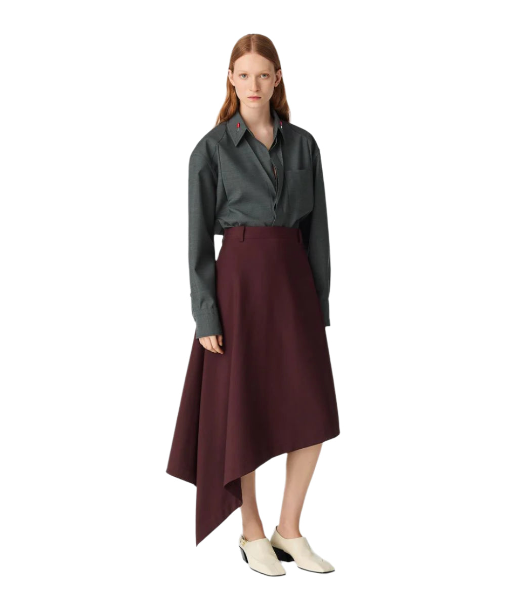 SARTORIAL WOOL SKIRT -  BOTTEGA VENETA - Verso
