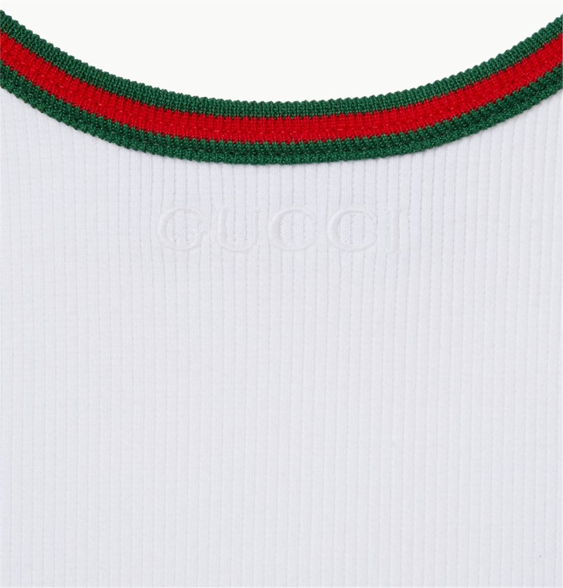 COTTON RIB TANK TOP WITH WEB - GUCCI - Verso