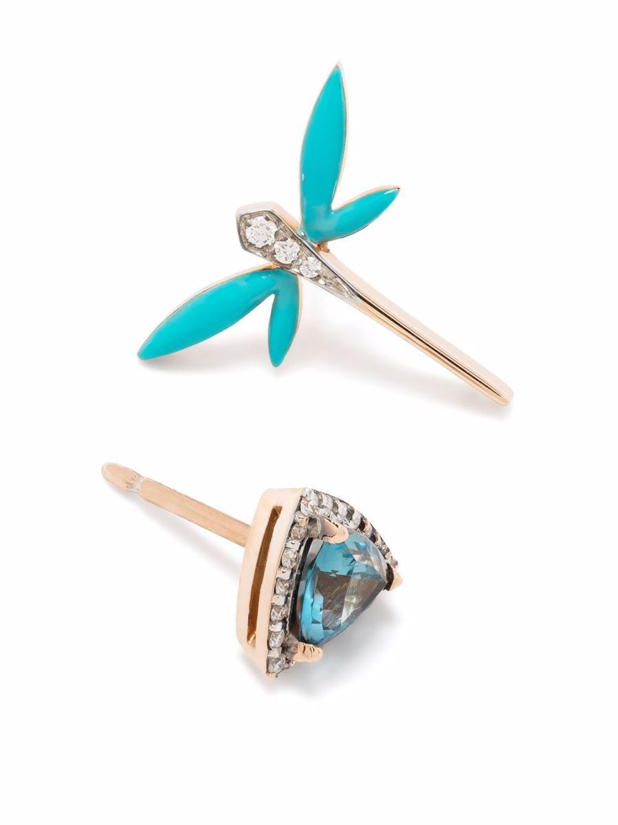 18KT ROSE GOLD EARRINGS AND NECKLACE - ANAPSARA - Verso