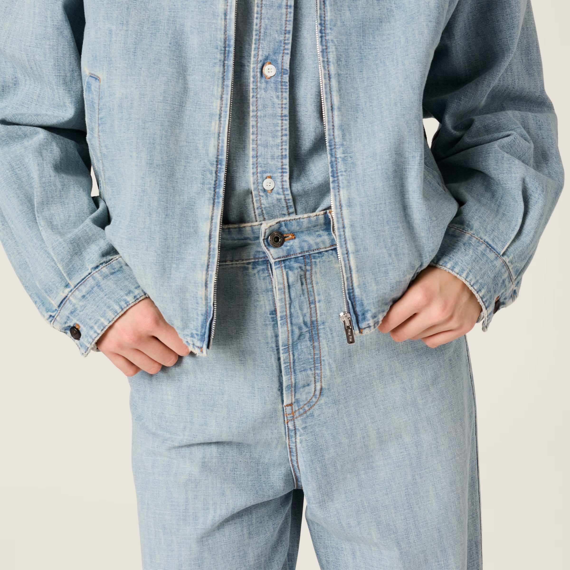 Chambray jeans-MIU MIU-Verso