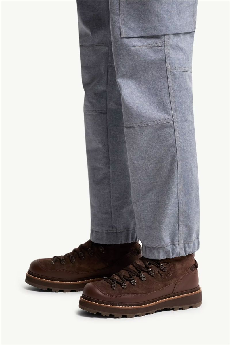 Chambray jogging trousers-MONCLER-Verso