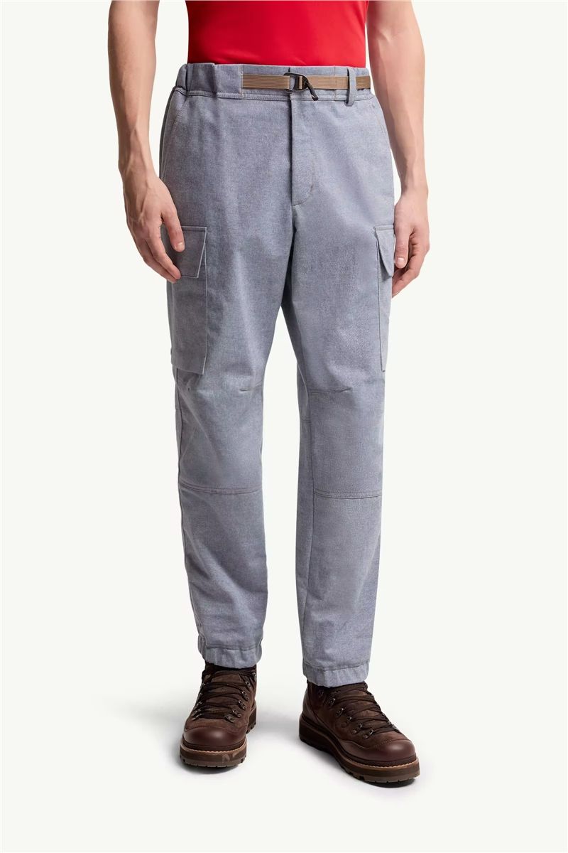Chambray jogging trousers-MONCLER-Verso