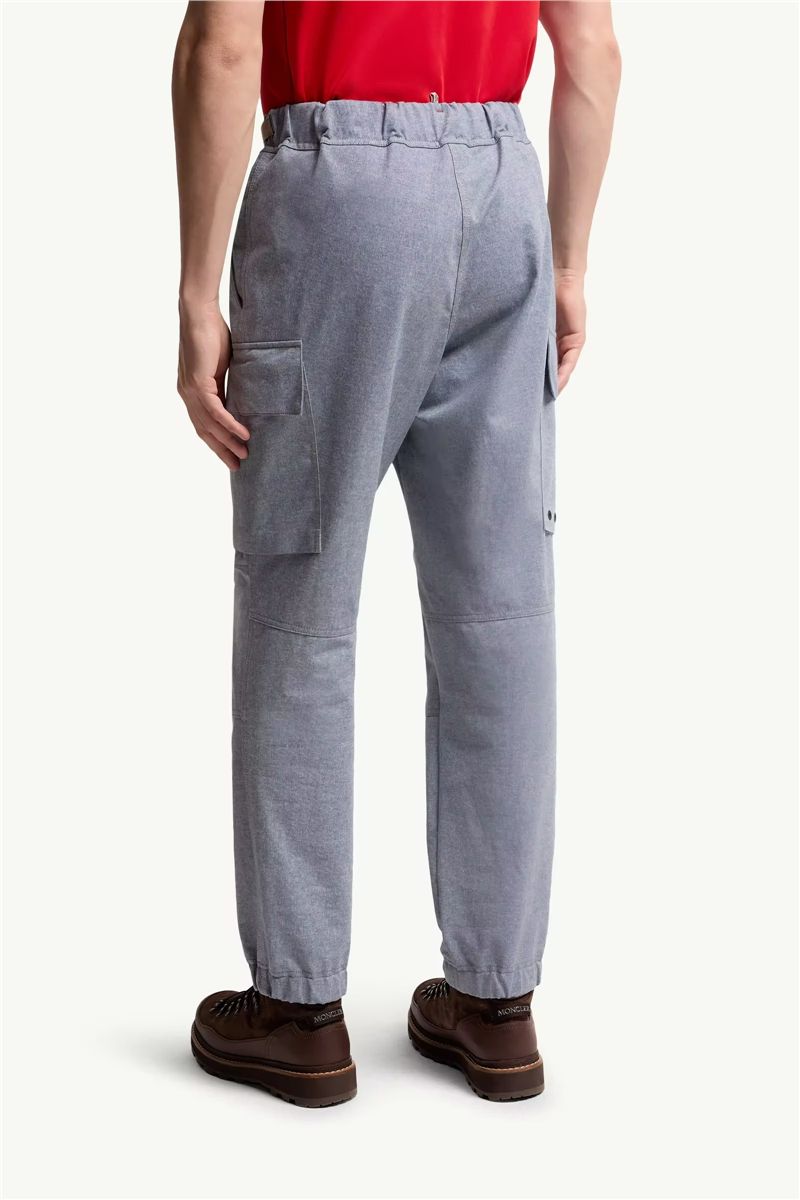 Chambray jogging trousers-MONCLER-Verso