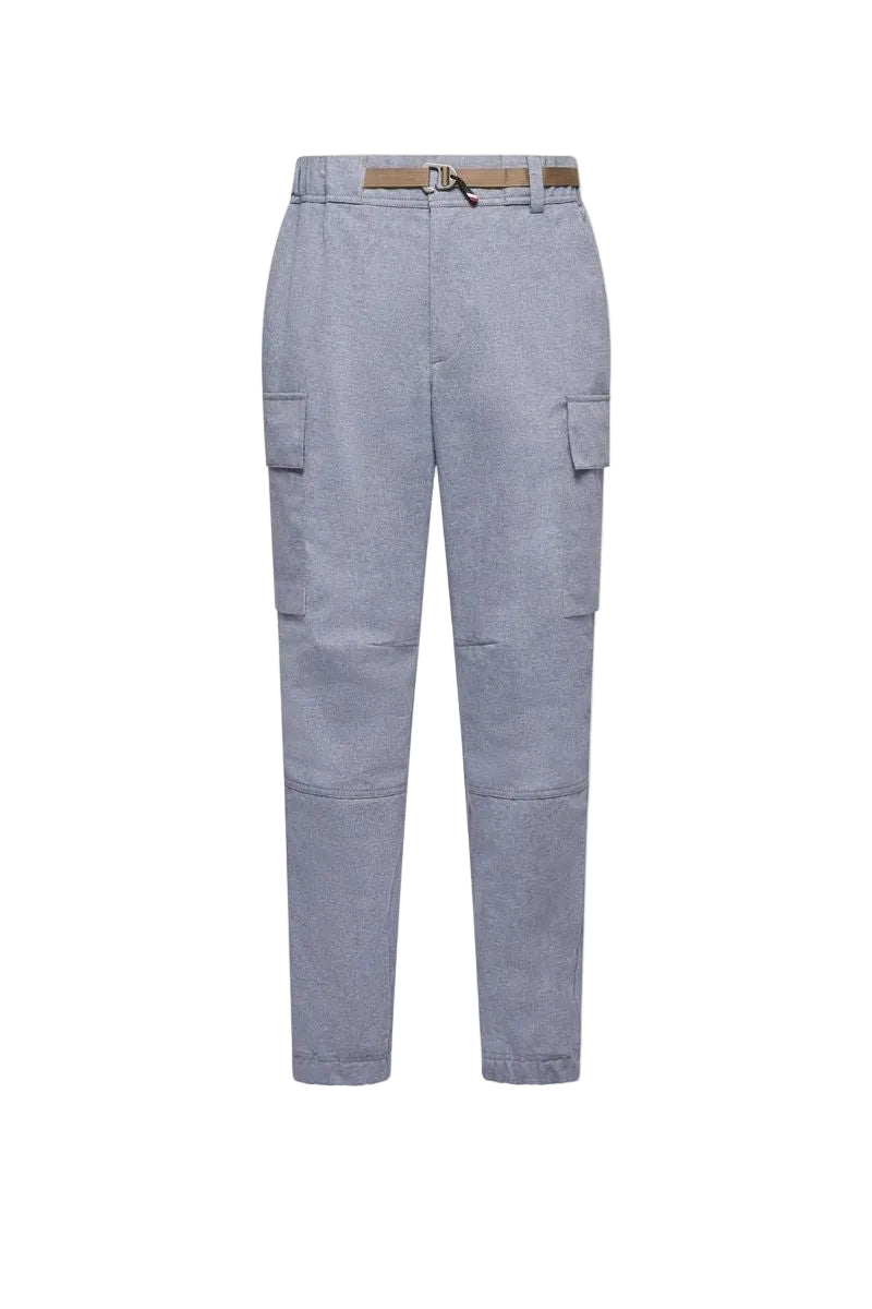 Chambray jogging trousers-MONCLER-Verso