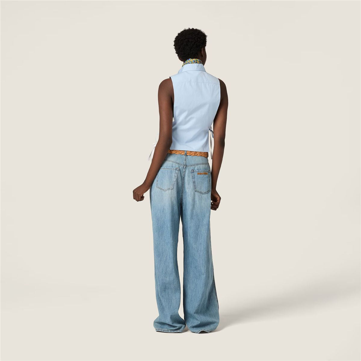 Chambray pants-MIU MIU-Verso