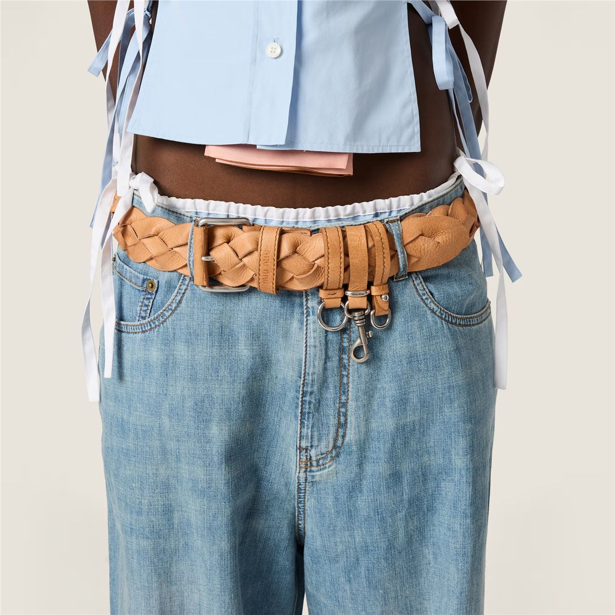 Chambray pants-MIU MIU-Verso