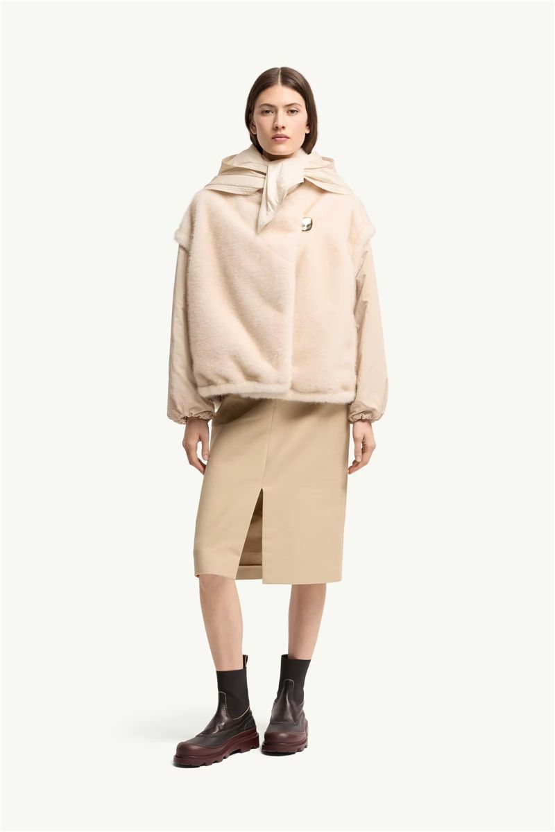 Chardonneret 2-in-1 reversible teddy down jacket-MONCLER-Verso