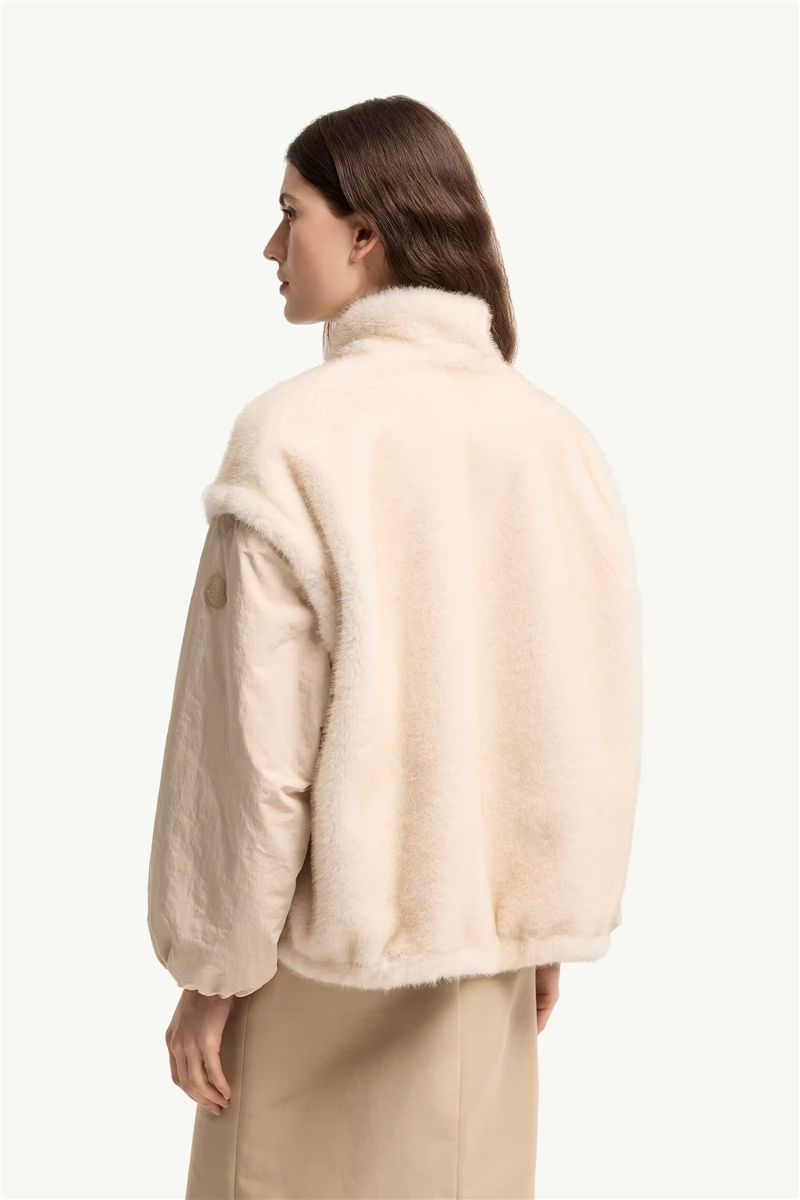 Chardonneret 2-in-1 reversible teddy down jacket-MONCLER-Verso