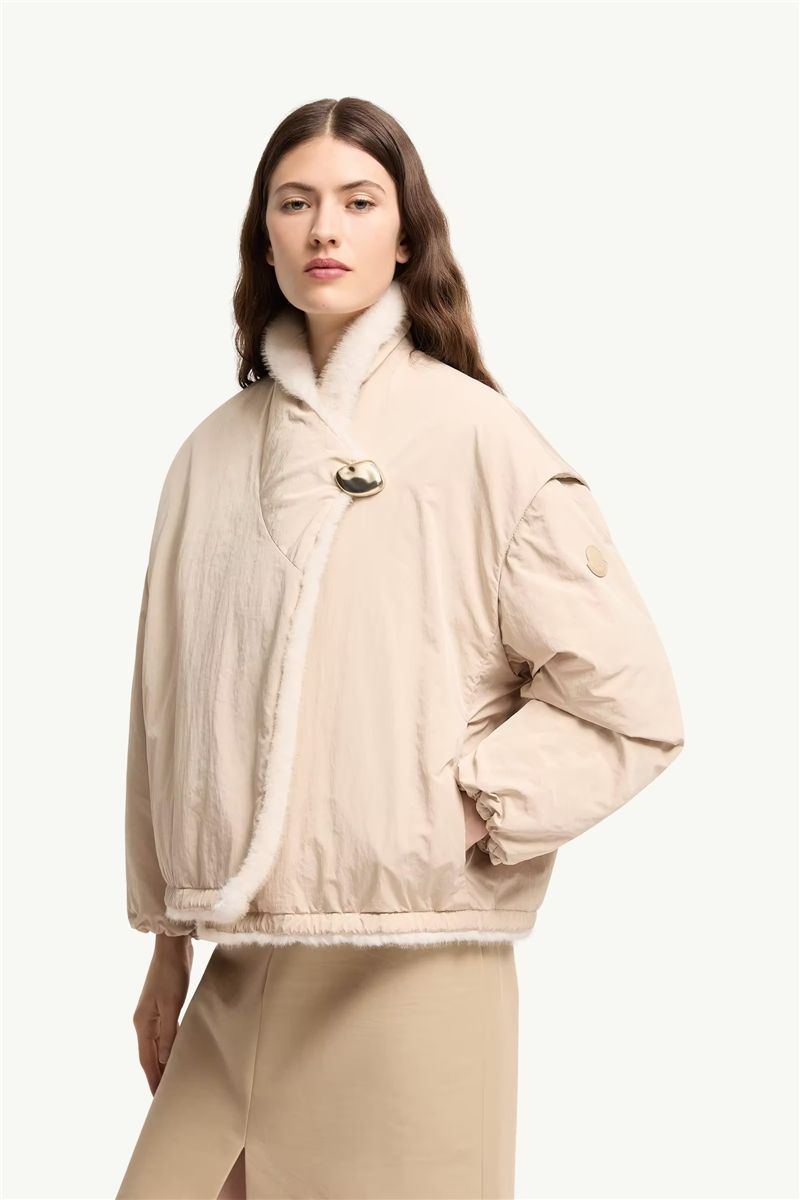 Chardonneret 2-in-1 reversible teddy down jacket-MONCLER-Verso